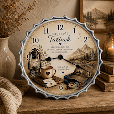 Dárkové hodiny 35 cm – Tatínku děkuji za tvůj čas