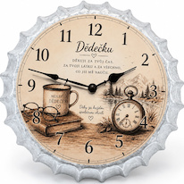 Dárkové hodiny 35 cm – Dědečku, děkuji za tvůj čas