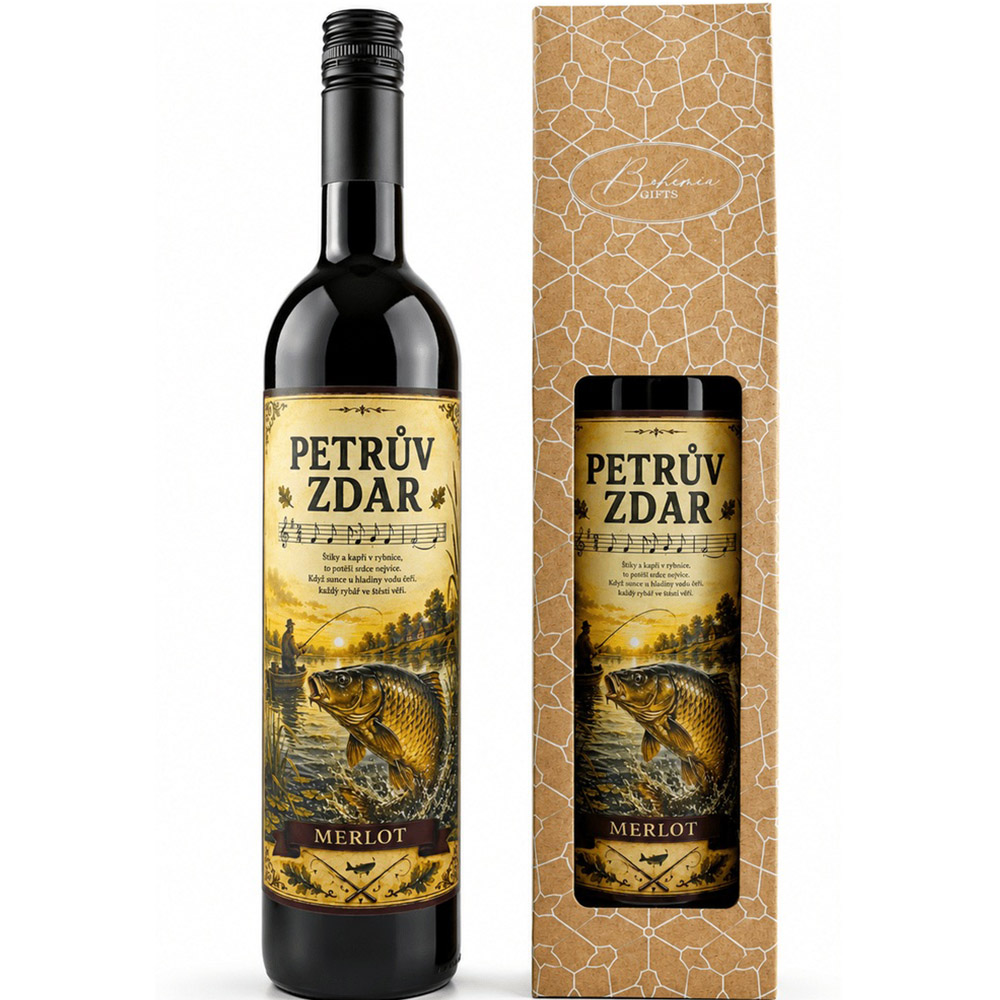 Dárkové víno 0,75 l Merlot – Petrův zdar