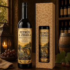 Dárkové víno 0,75 l Merlot – Petrův zdar
