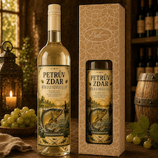 Dárkové bílé víno Chardonnay 0,75 l – Petrův zdar