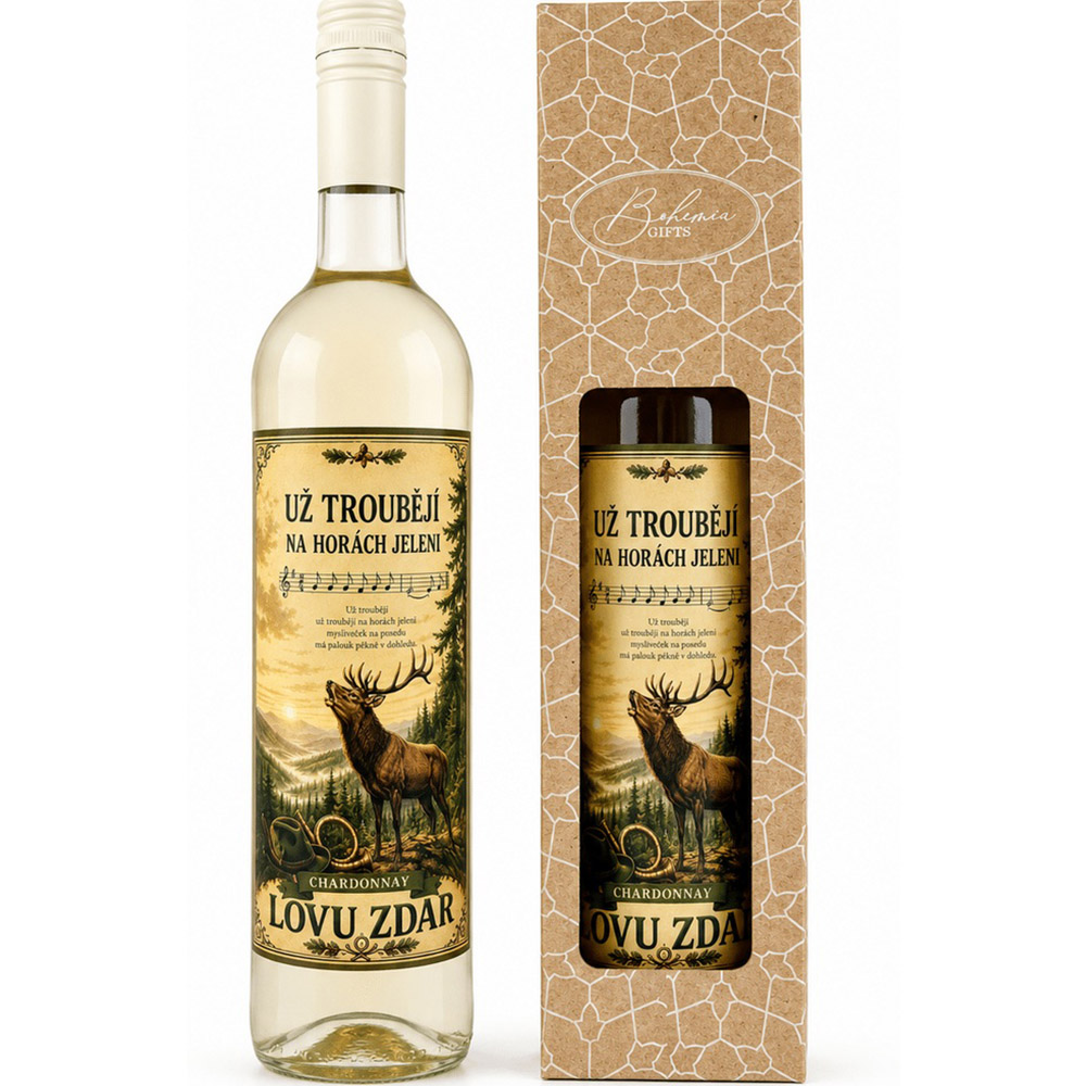 Dárkové bílé víno 0,75 l Chardonnay – Lovu Zdar