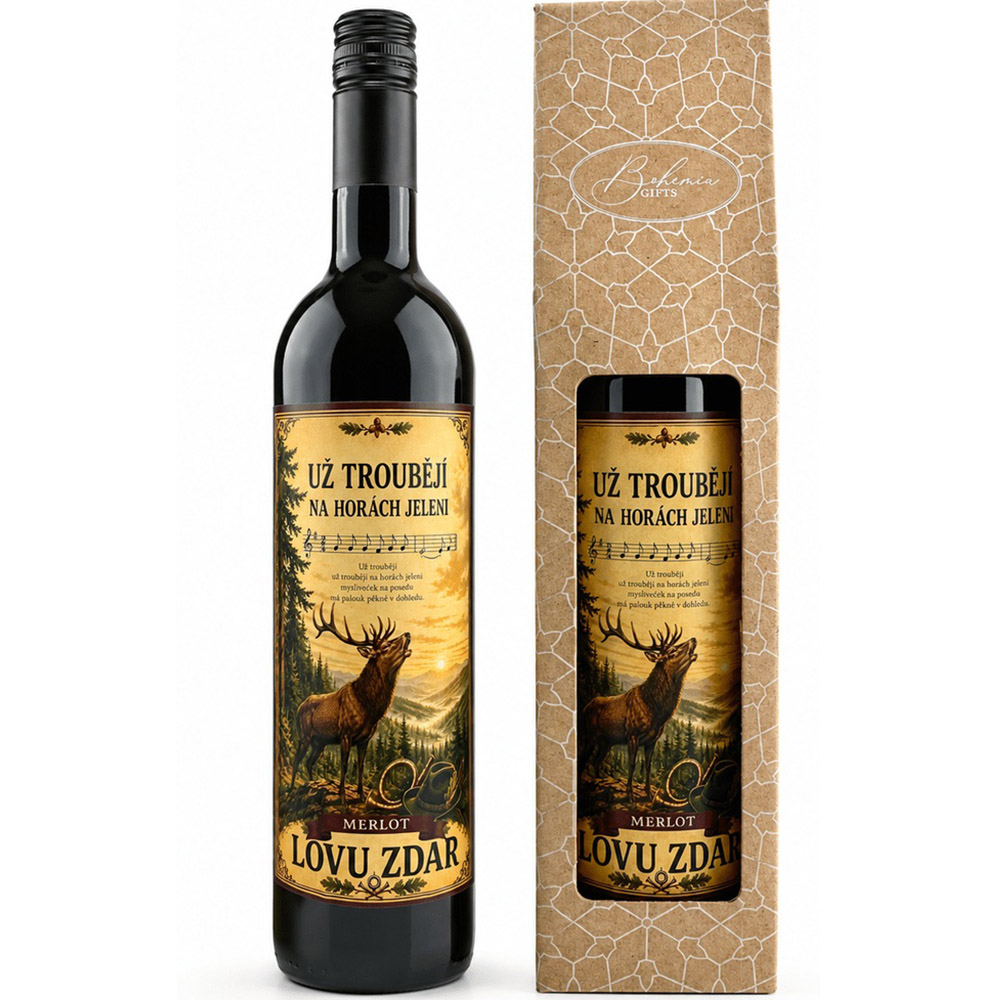 Dárkové víno 0,75 l Merlot – Lovu Zdar