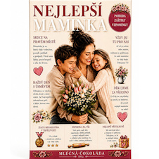 Dárková mléčná čokoláda – Nejlepší maminka