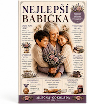 Dárková mléčná čokoláda – Nejlepší babička