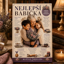Dárková mléčná čokoláda – Nejlepší babička