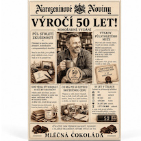 Výročí 50 let - Dárková mléčná čokoláda 100 g