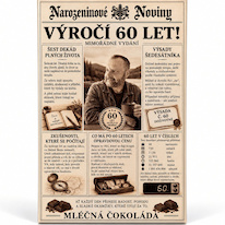 Výročí 60 let - Dárková mléčná čokoláda 100 g