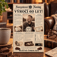 Výročí 60 let - Dárková mléčná čokoláda 100 g