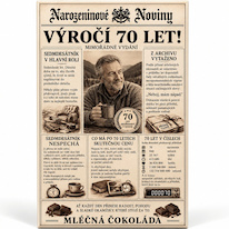 Výročí 70 let - Dárková mléčná čokoláda 100 g