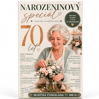 Narozeninový speciál 70 - Dárková mléčná čokoláda
