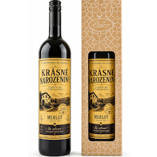 Dárkové červené víno 0,75 l – Krásné narozeniny
