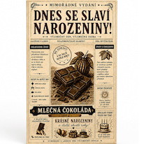 Mléčná čokoláda – Dnes se slaví narozeniny