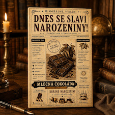 Mléčná čokoláda – Dnes se slaví narozeniny