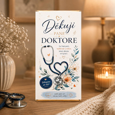 Dárková mléčná čokoláda Děkuji pane doktore
