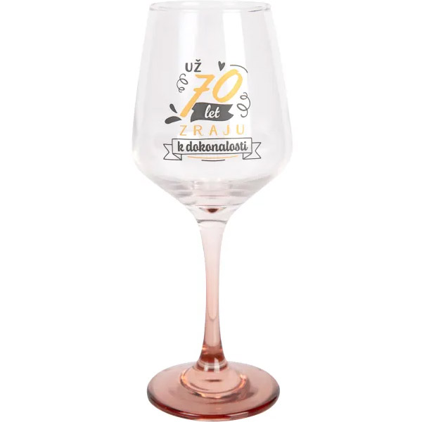 Sklenice na víno 330 ml - 70 let