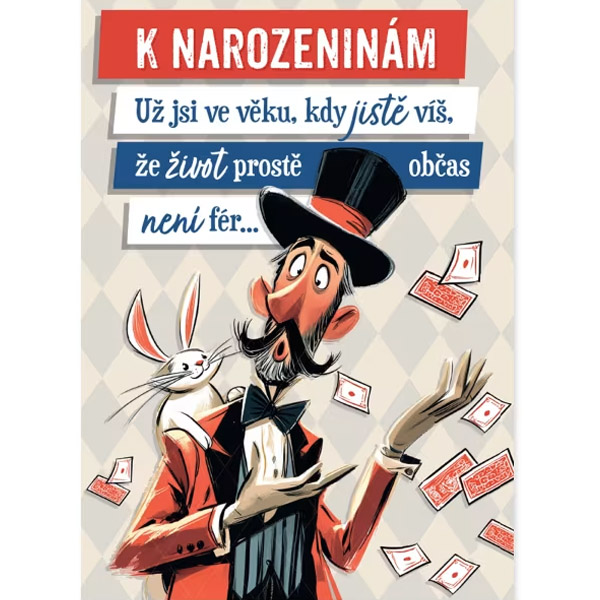 Hrací přání k narozeninám - Kouzelník