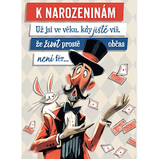 Hrací přání k narozeninám - Kouzelník
