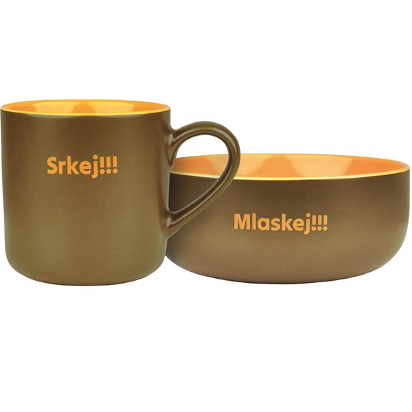 Sada hrnku a misky - Srkej a mlaskej