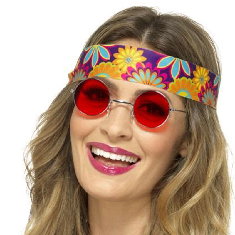 Hippies brýle - červené lenonky