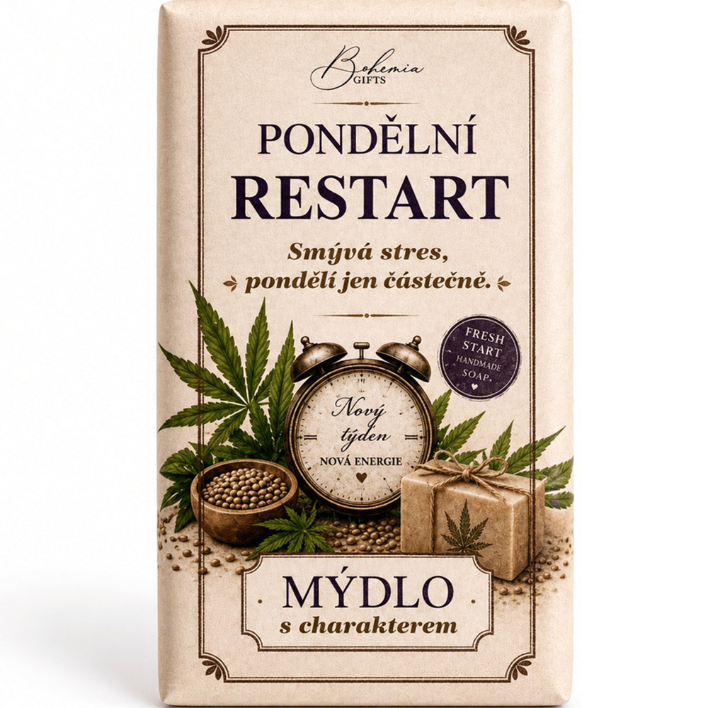 Tuhé mýdlo 100 g – Pondělní restart (konopné)