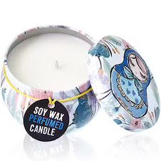 Dekorační svíčka v plechovce Matrjoška Dolly Blue