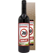 Dárkové víno k 20. narozeninám červené