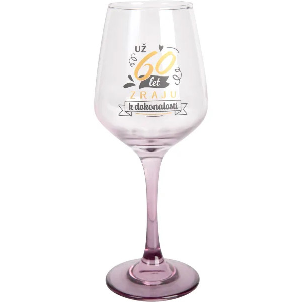 Sklenice na víno 330 ml - 60 let