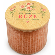 Sůl do koupele 690 g ve skle – růže