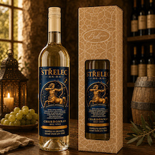 Dárkové bílé víno 0,75 l Chardonnay STŘELEC