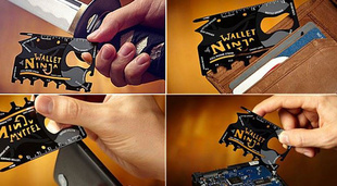 Ocelová multifunkční karta Wallet Ninja 18 v 1