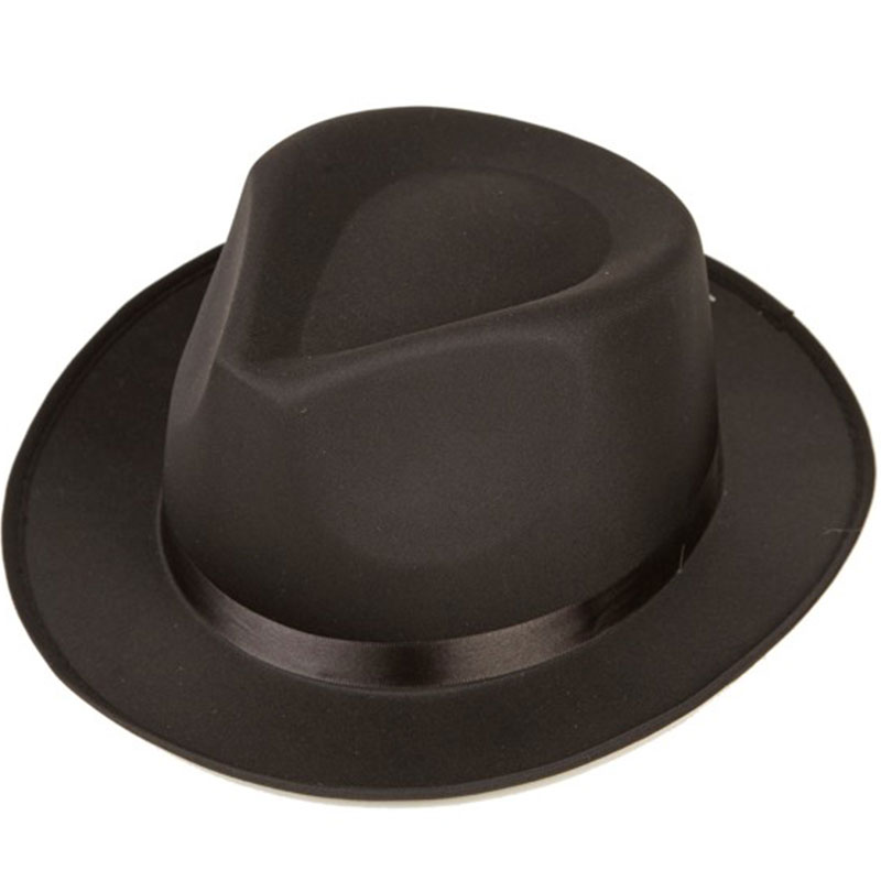 Černý klobouk Gangster - deluxe