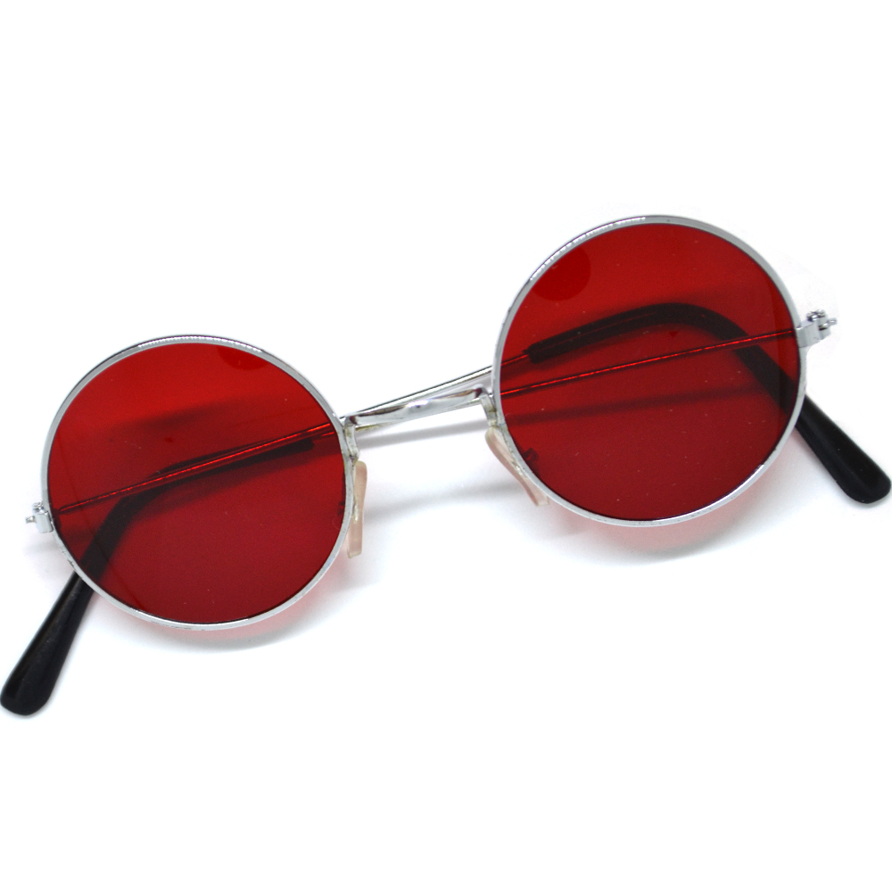 Hippies party brýle - lenonky červená skla