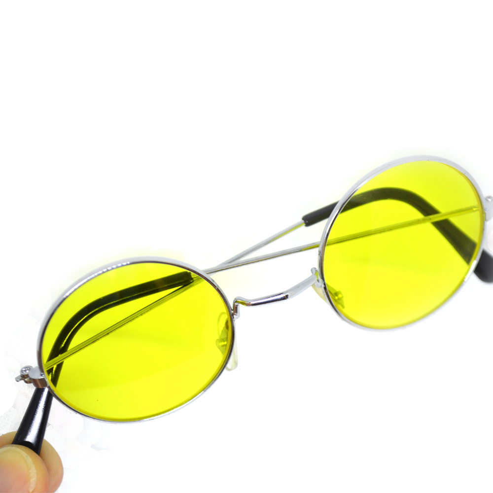 Hippies party brýle - lenonky žlutá skla