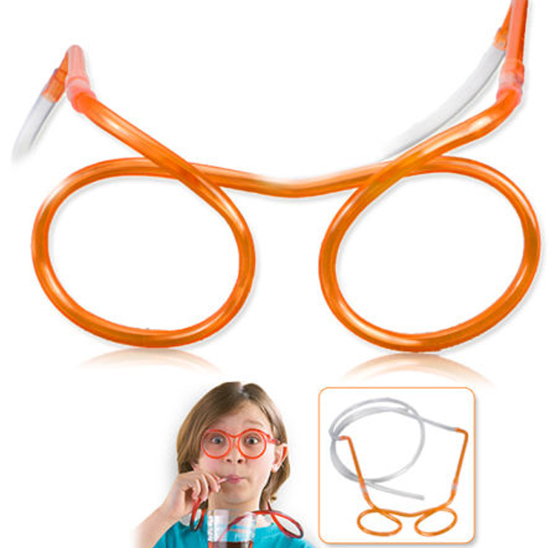 Párty brčkové brýle oranžové