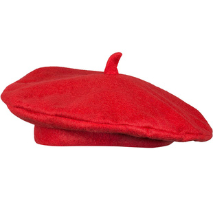 Červená čepice baretka - rádiovka