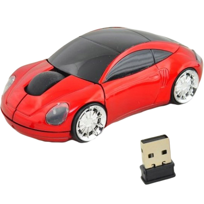 Bezdrátová počítačová myš - Červené auto
