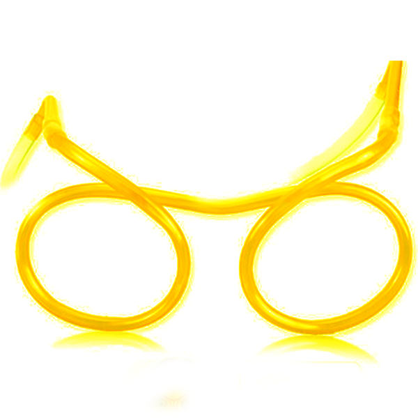 Párty brčkové brýle žluté