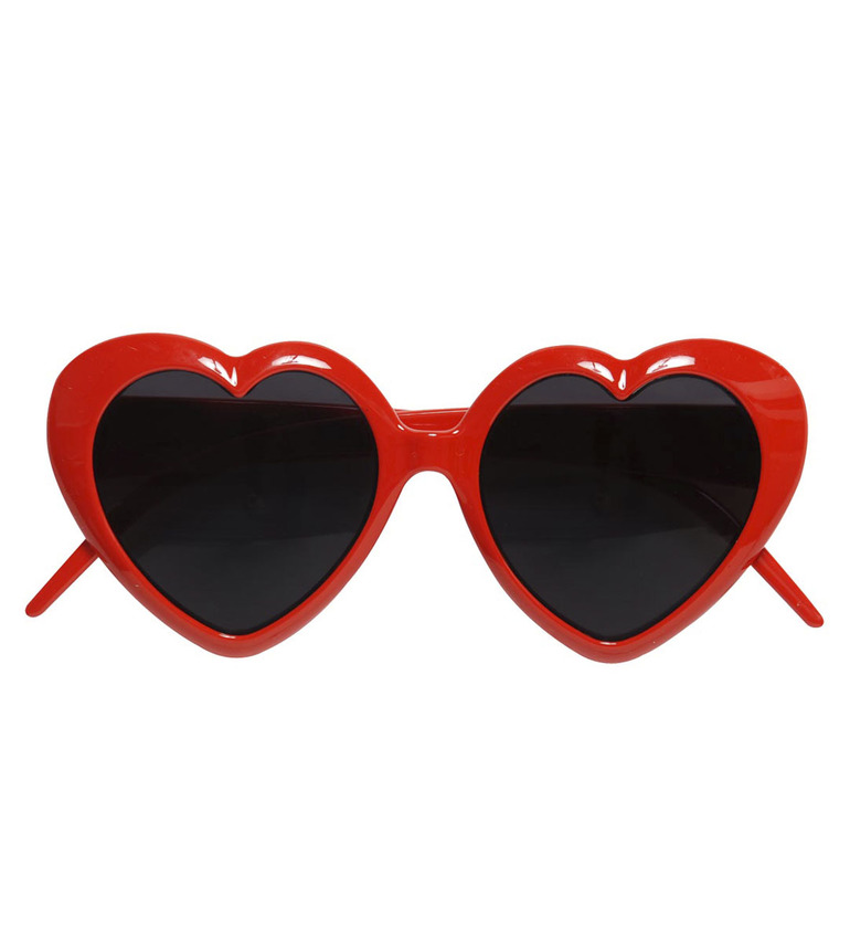 Brýle Lolita - červená srdíčka