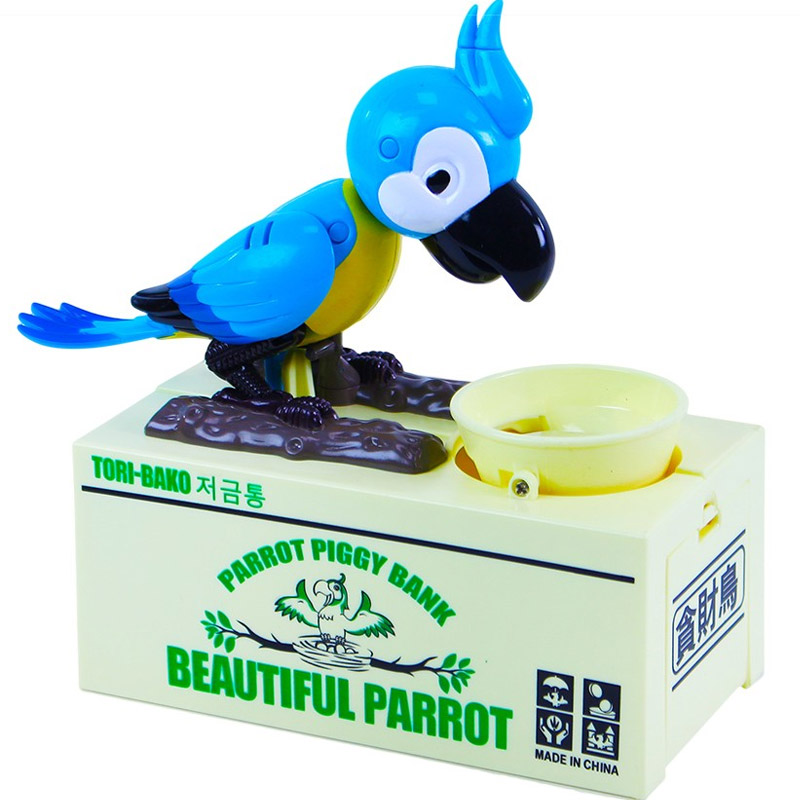 Pokladnička - Hladový papoušek - modrý