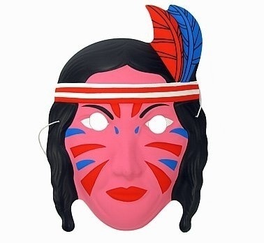 Dětská plastová maska - Indiánka