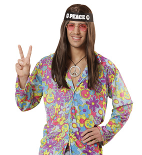 Set hippie Peace - čelenka, brýle, přívěsek