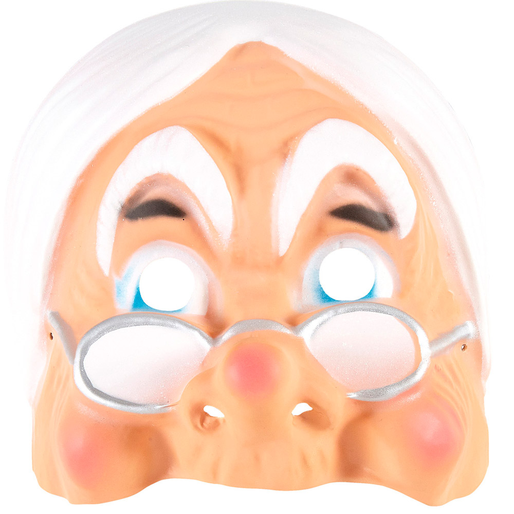 Plastová maska babičky