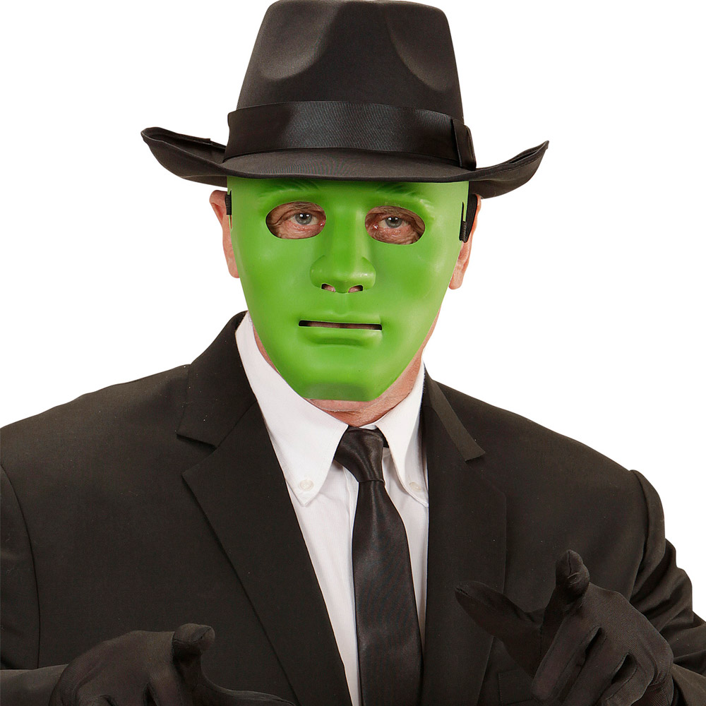 Zelená plastová maska
