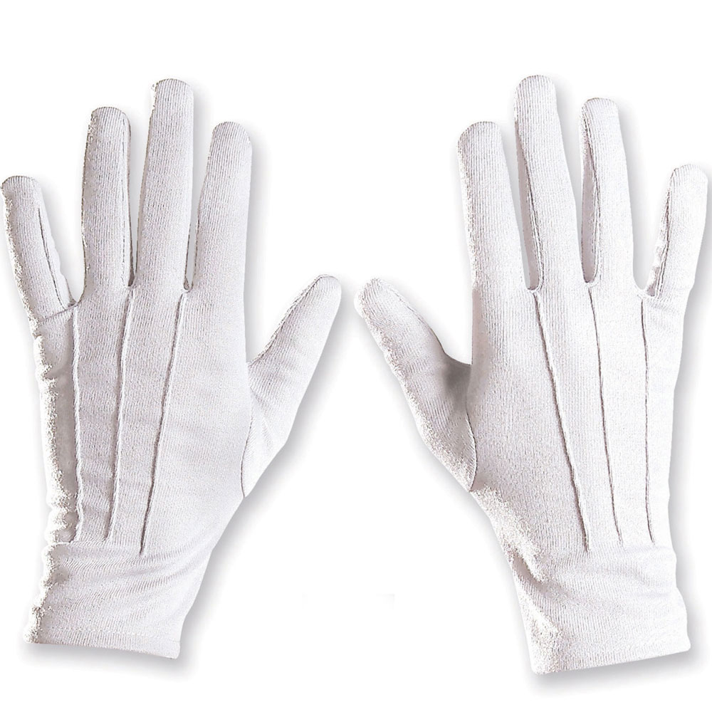 Velké bílé pánské rukavičky XL