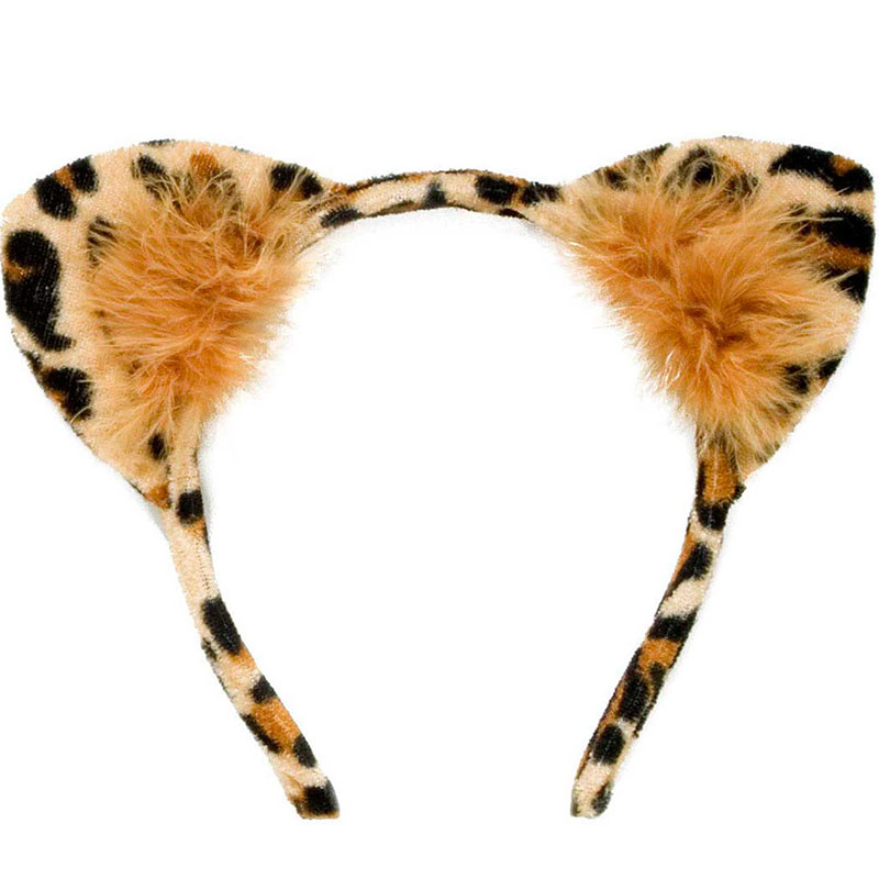Čelenka - Leopardí uši - samet
