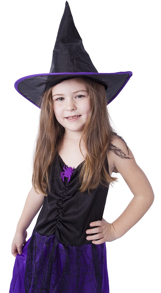 Dívčí kostým - Fialová čarodějnice 4-6 let