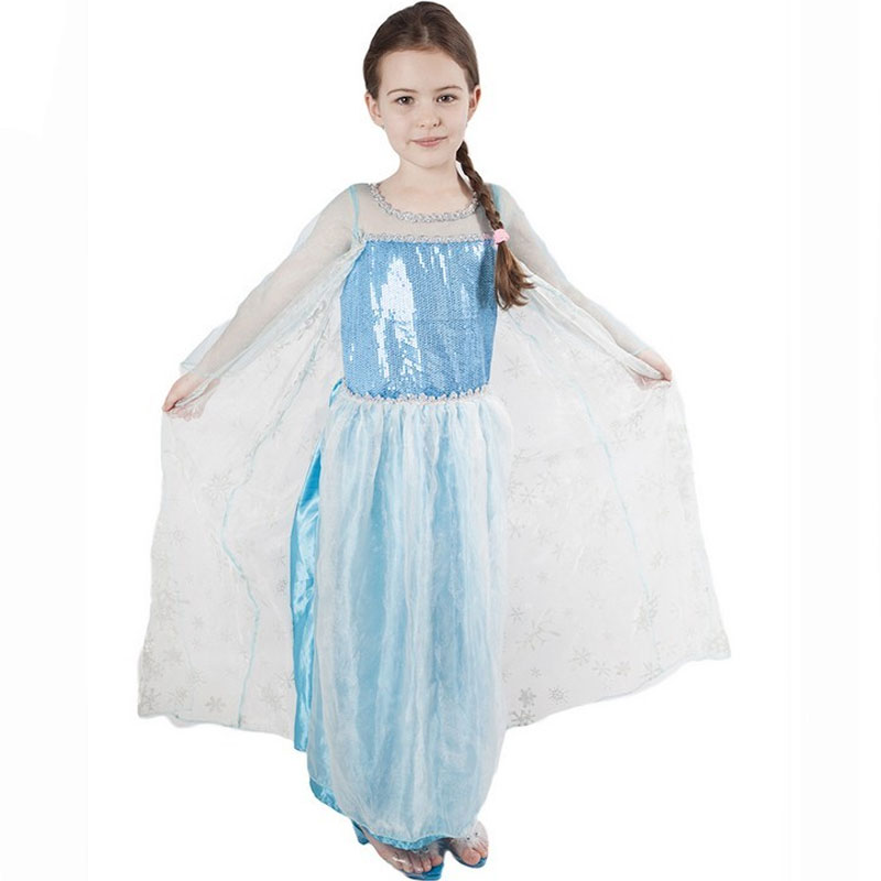 Dětský kostým - Princezna modré šaty 8-10 let