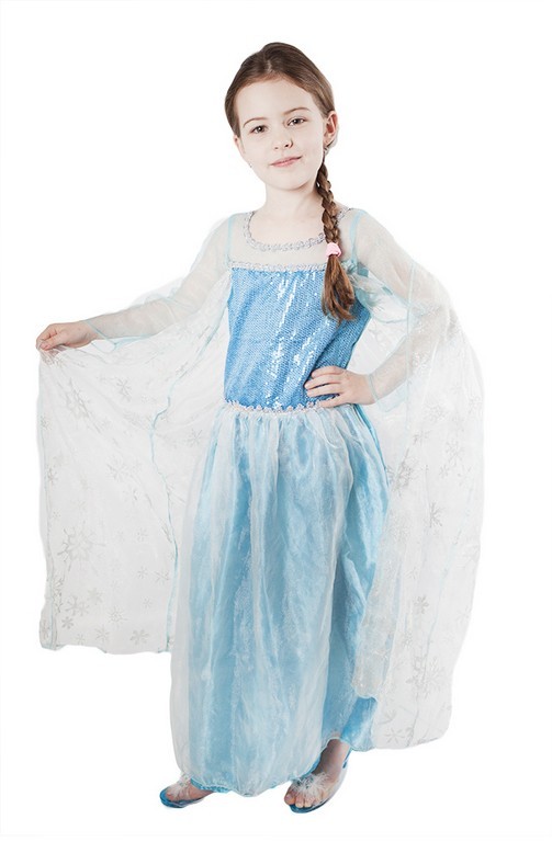 Dětský kostým - Princezna modré šaty 6-8 let