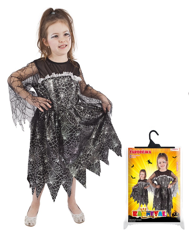 Dívčí šaty s motivy pavučin 4-6 let